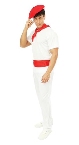 ptit-clown-feria-kost-m-erwachsene-wei-rot-komplett-5-teilig-polyester image 8
