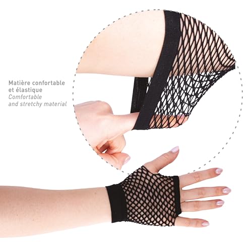 ptit-clown-90313-kurzfingerlose-netz-handschuhe-schwarz-erwachsene-einheitsgr-e image 6