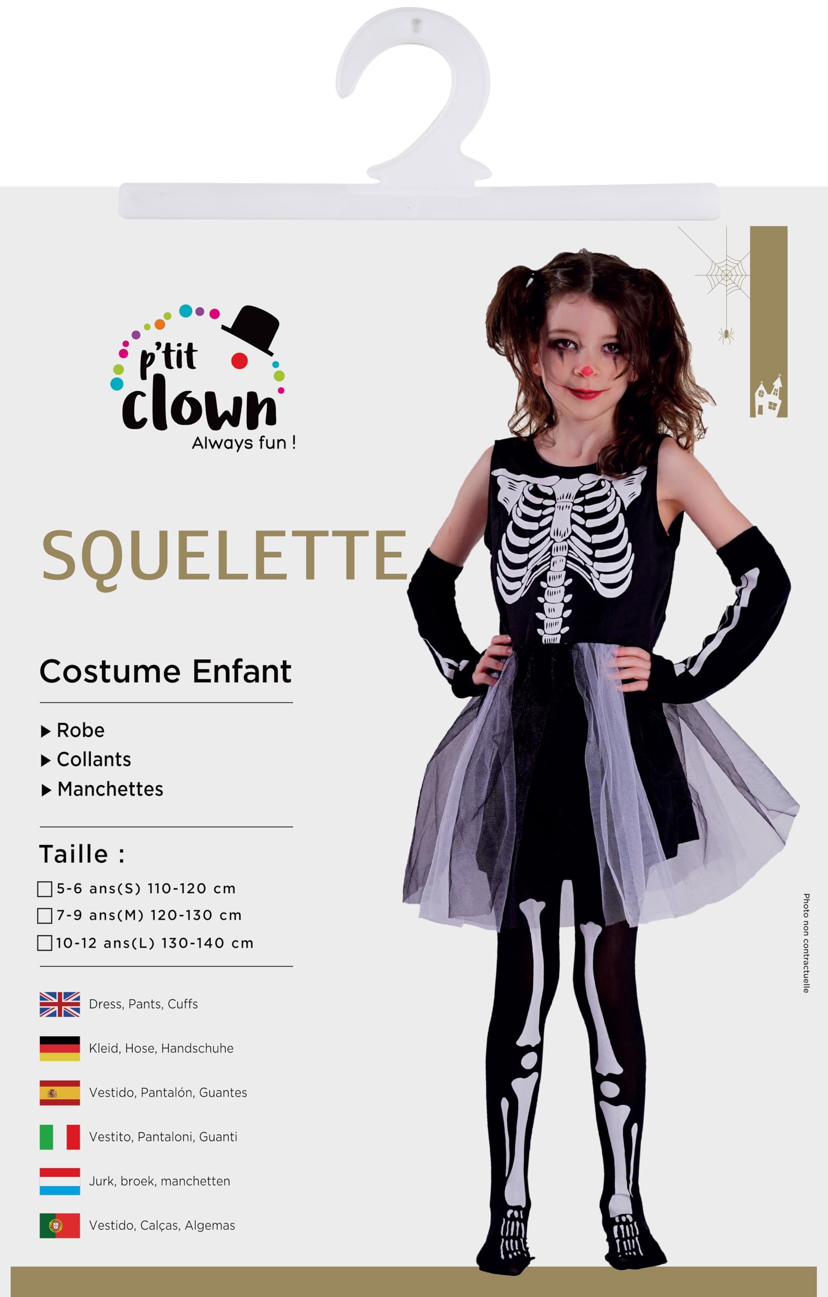 ptit-clown-skelettkost-m-m-dchen-halloween-kinderkost-m image 5