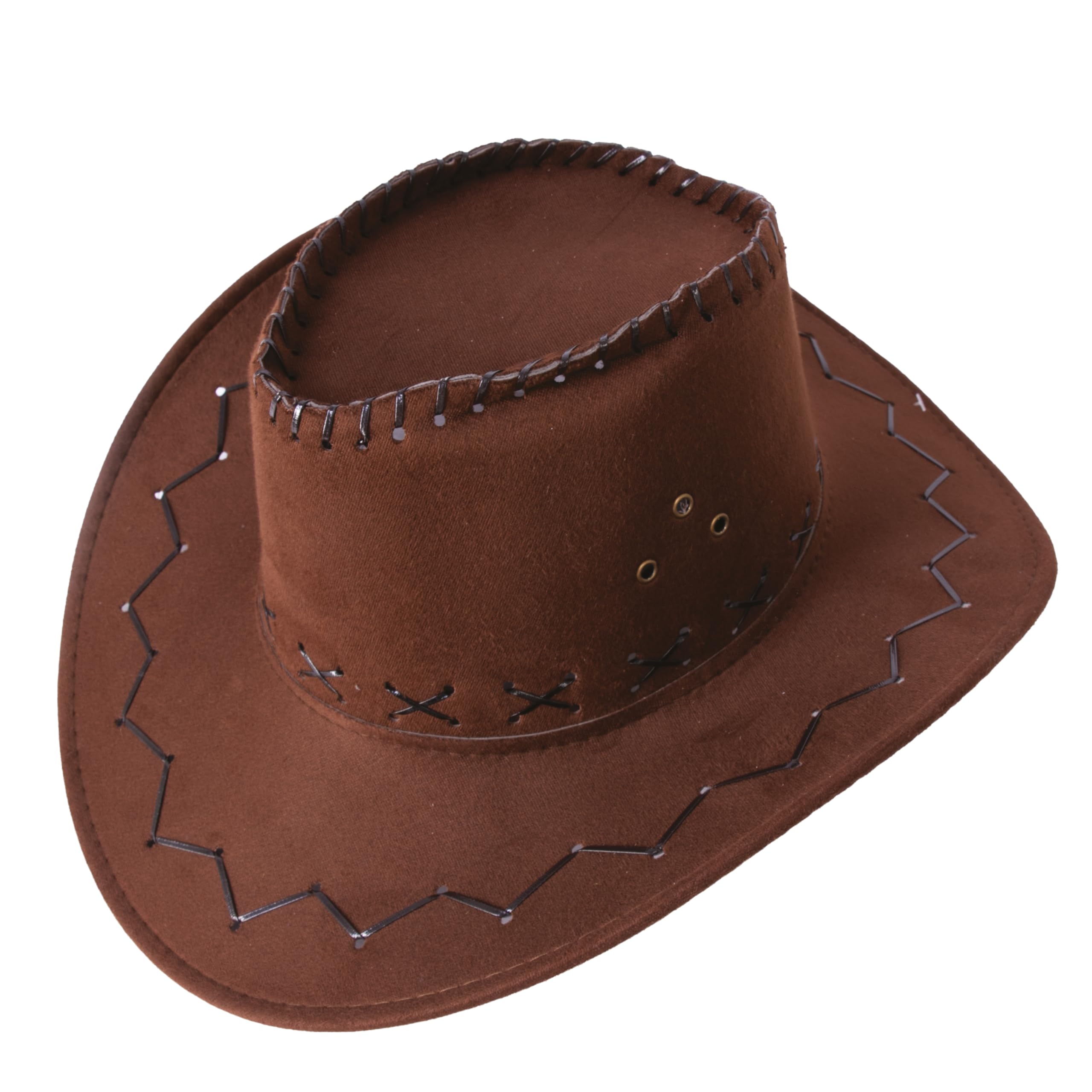 ptit-clown-nubukleder-cowboyhut-erwachsene-dunkelbraun image 3
