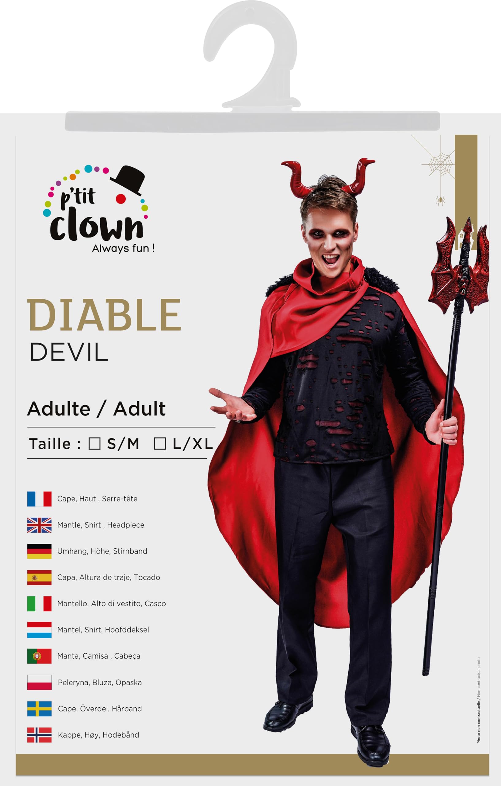 p-tit-clown-teufelskost-m-rot-damen-erwachsenenkost-m-mit-kleid-und-g-rtel image 3