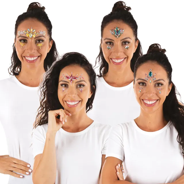 p-tit-clown-gesichts-strass-selbstklebend-modell-zuf-llig-make-up image 1