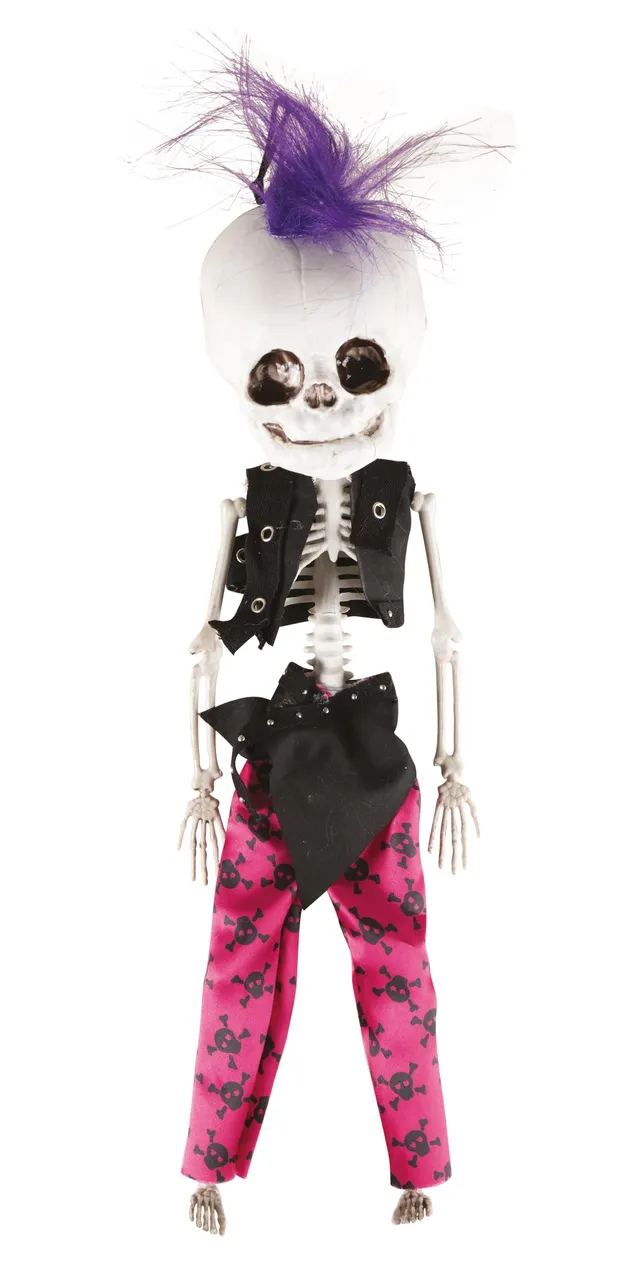 ptit-clown-halloween-deko-punk-skelett-40-cm-rosa-mann image 1