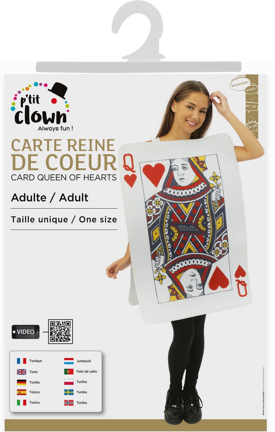 ptit-clown-herzk-nig-karte-kost-m-erwachsene-einheitsgr-e-wei image 6