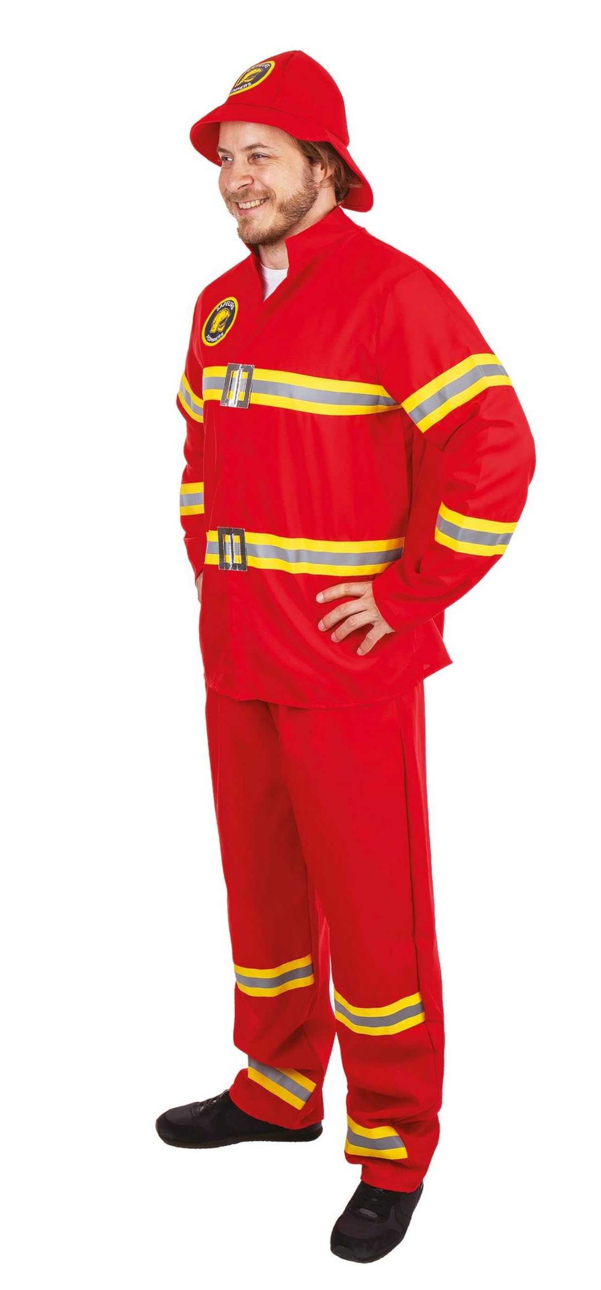 ptit-clown-feuerwehrmann-kost-m-erwachsene-realistisch-polyester image 2