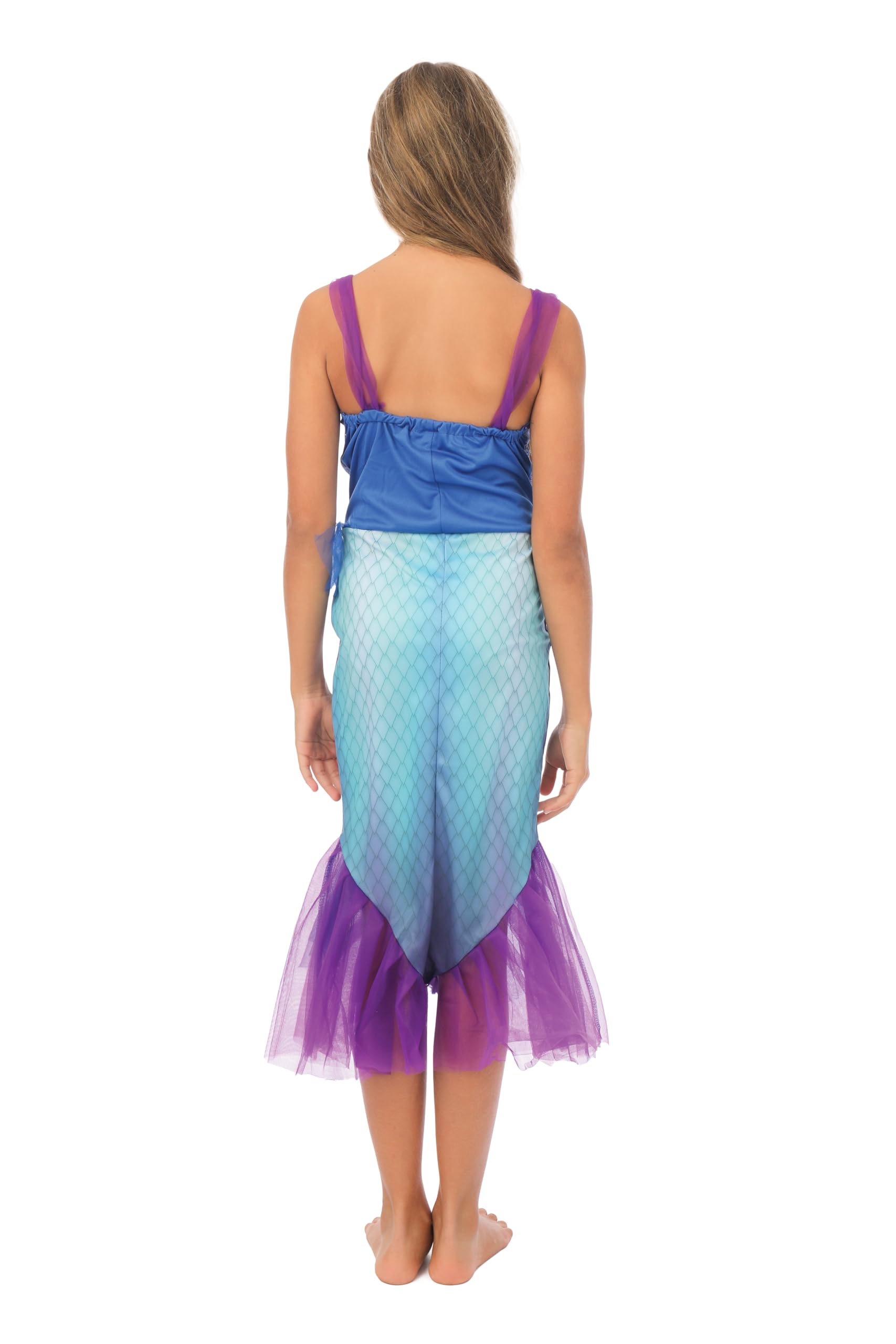 p-tit-clown-meerjungfrauenkost-m-m-dchen-10-12-jahre-blau-kleid image 4