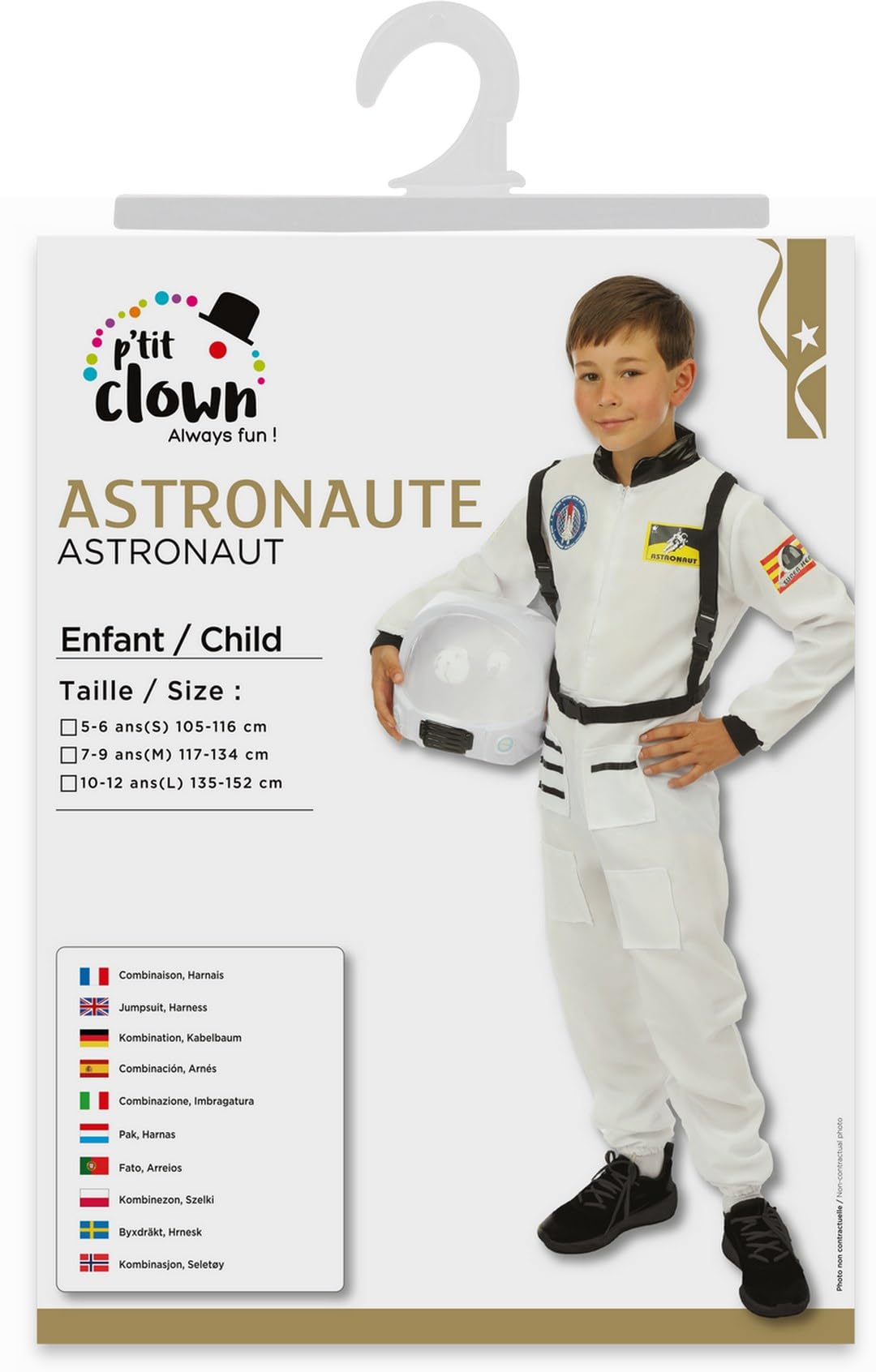 p-tit-clown-astronauten-kost-m-kinder-wei-polyester image 6