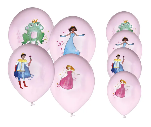 p-tit-clown-prinzessinnen-ballons-8-cm-8-st-ck-kindergeburtstag-deko image 1