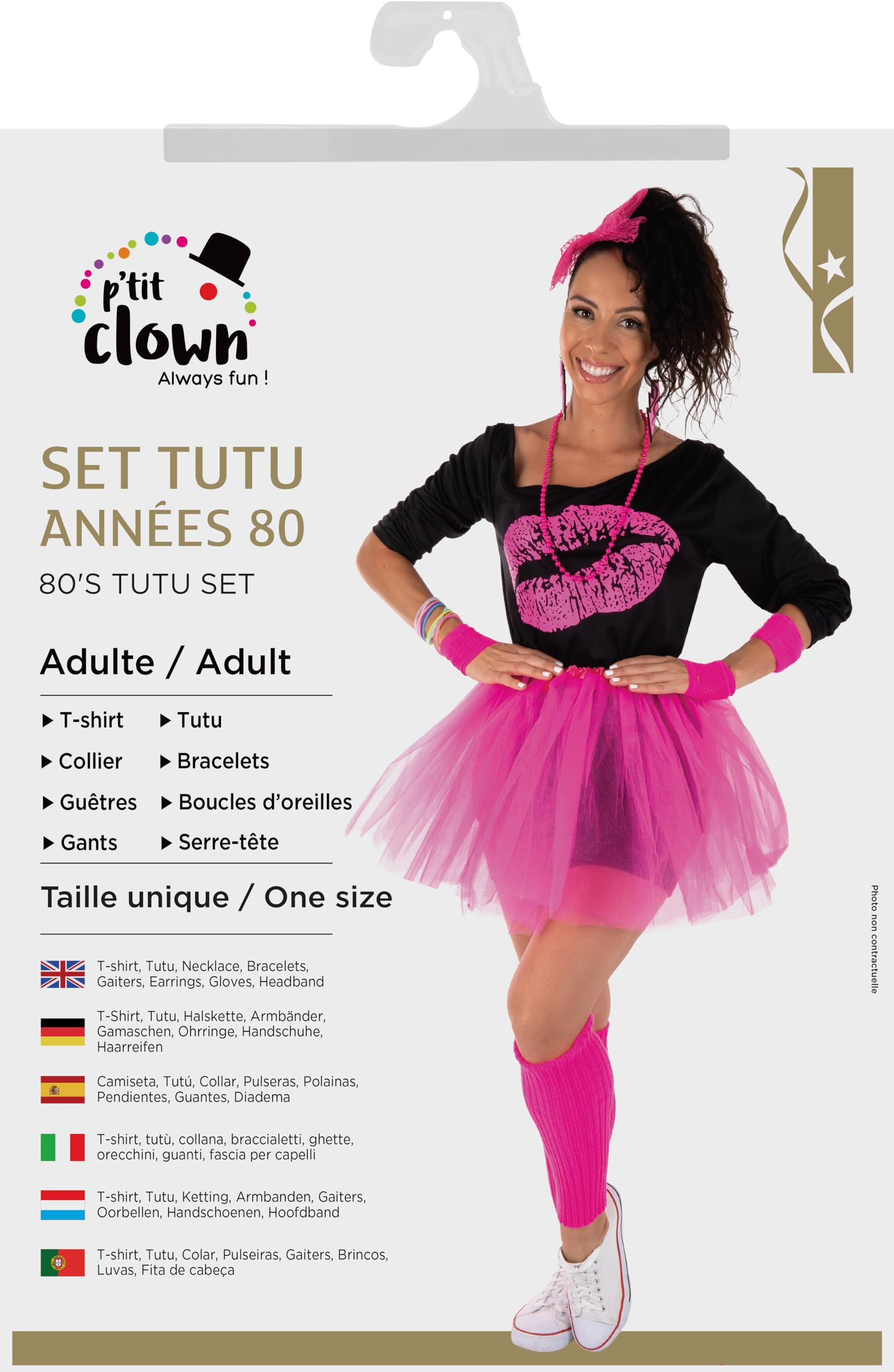ptit-clown-re22662-set-80er-jahre-tutu-rosa-kost-m-set image 5