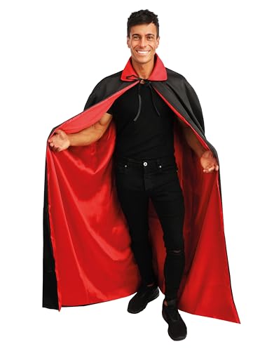 ptit-clown-16206-umhang-satin-polyester-wendbar-1-4-m-schwarz-rot image 7