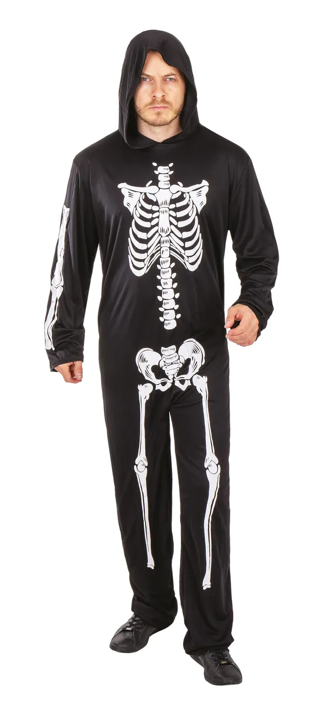 p-tit-clown-skelett-kost-m-erwachsene-l-xl-overall-mit-kapuze image 1