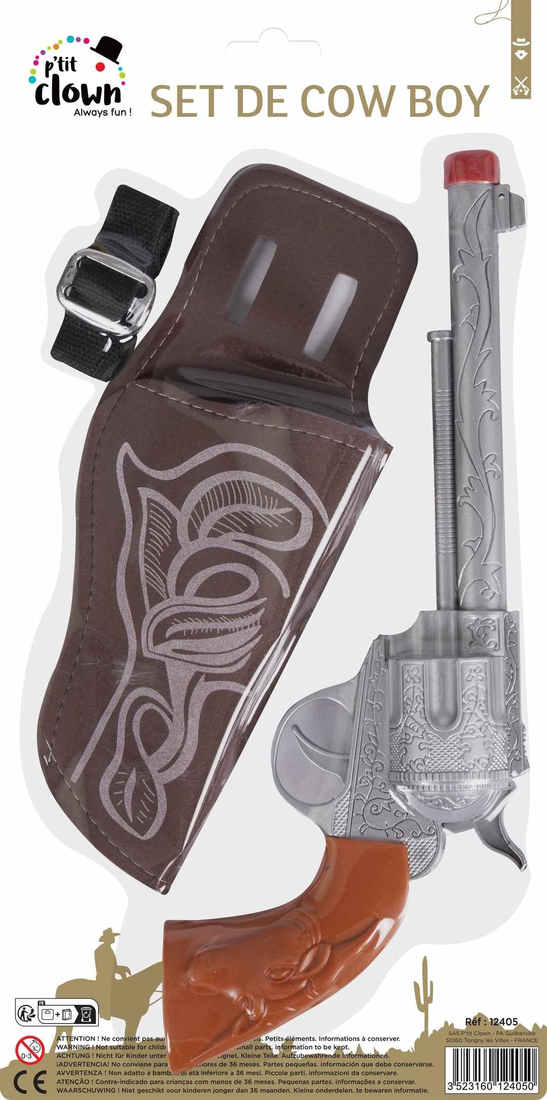 p-tit-clown-cowboy-set-revolver-21-cm-mit-g-rtel-und-holster image 2