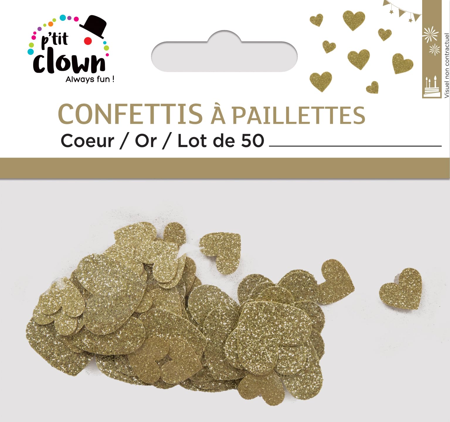 p-tit-clown-re21222-konfetti-50-st-ck-glitzernd-herzen-gold image 2
