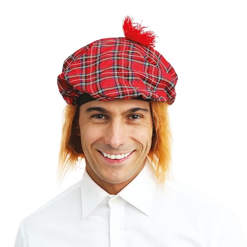 ptit-clown-77310-schotten-barett-mit-haar-mehrfarbig-erwachsene-59-cm image 5