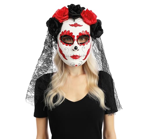 p-tit-clown-day-of-the-dead-maske-mit-blumen-und-schleier-23574 image 5