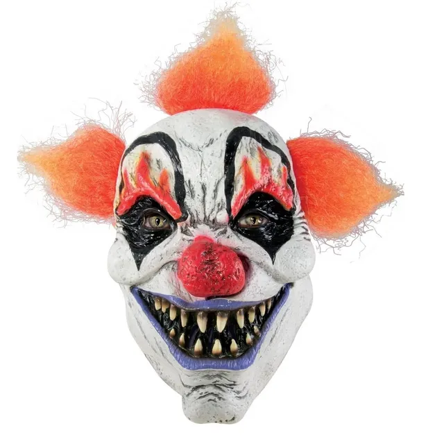 p-tit-clown-killer-clown-halbmaske-erwachsene-latex-schwarz-orange image 1