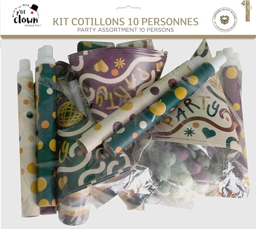 ptit-clown-23444-party-set-f-r-10-personen-mehrfarbig-hut-und-zubeh-r image 5
