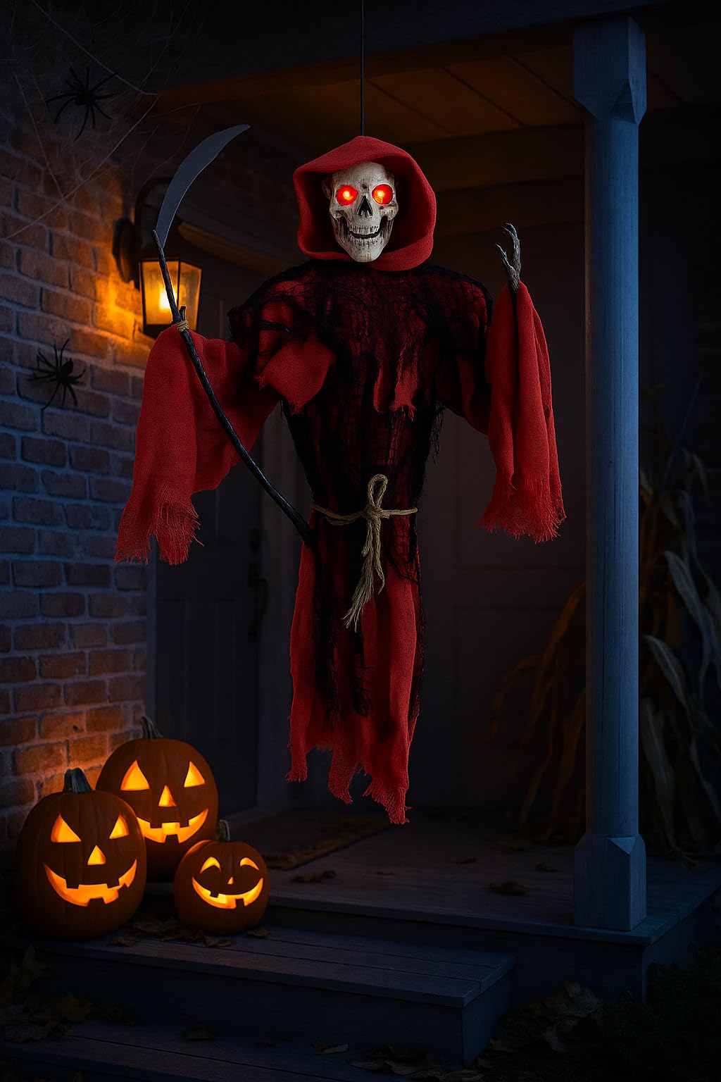 ptit-clown-animierte-halloween-h-ngedekoration-sensenmann-66-cm-animatronic-mit- image 2