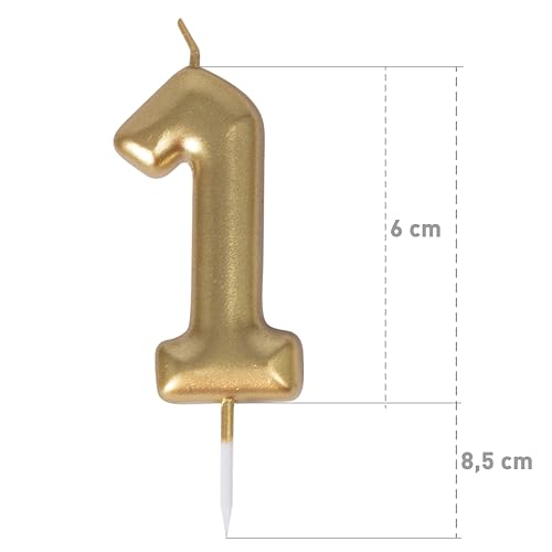 ptit-clown-23931-goldkerze-zahl-1-geburtstagskerze image 7