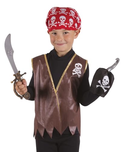 p-tit-clown-piraten-zubeh-r-set-kinder-dunkelbraun-kost-mset image 7