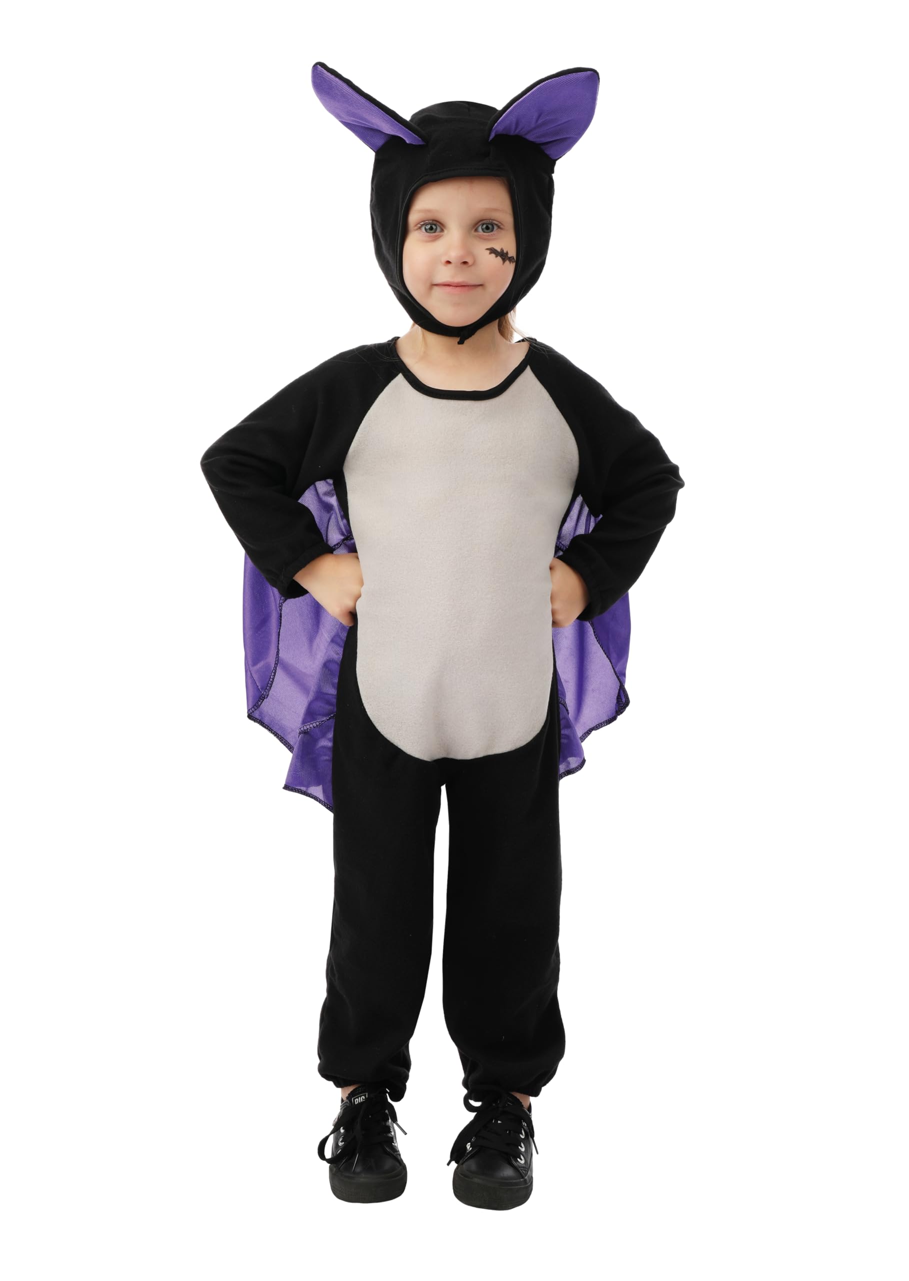 ptit-clown-fledermauskost-m-kinder-schwarz-violett-polyester image 4