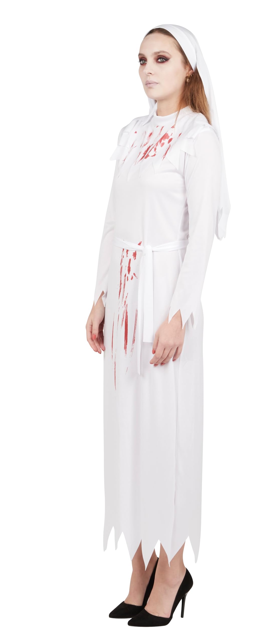 ptit-clown-blutiges-nonnenkost-m-wei-erwachsene-kleid-kopfbedeckung-g-rtel image 2