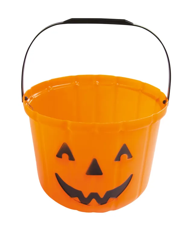 ptit-clown-halloween-k-rbis-eimer-14-cm-orange-candy-bucket-aus-kunststoff image 1