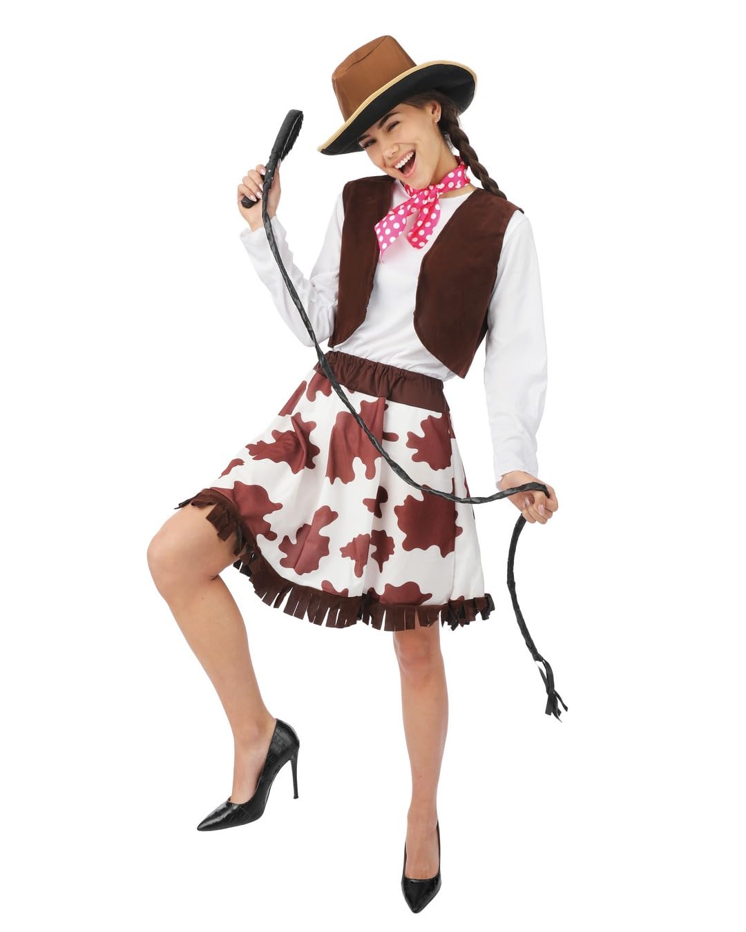 p-tit-clown-cowgirl-kost-m-frau-braun-polyester image 3