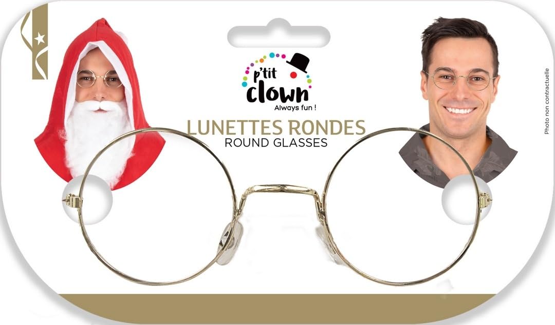 ptit-clown-gef-lschte-brille-gold-kost-mbrille-ohne-st-rke-unisex image 7