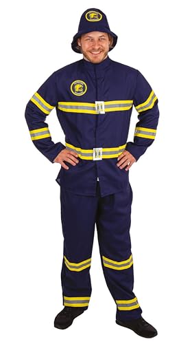 ptit-clown-feuerwehrmann-kost-m-erwachsene-blau-gr-l-xl image 6