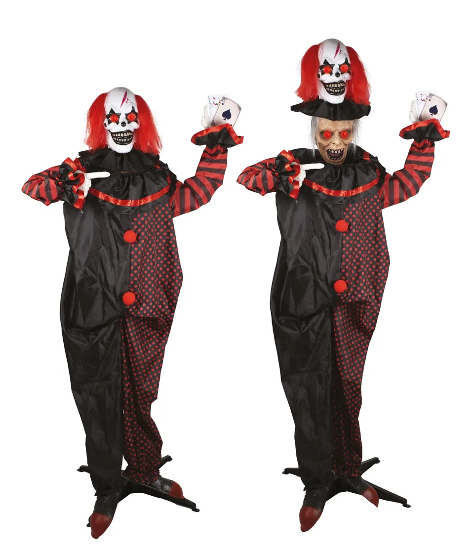 ptit-clown-doppelkopf-clown-animatronic-180-cm-mit-sound-und-licht image 1