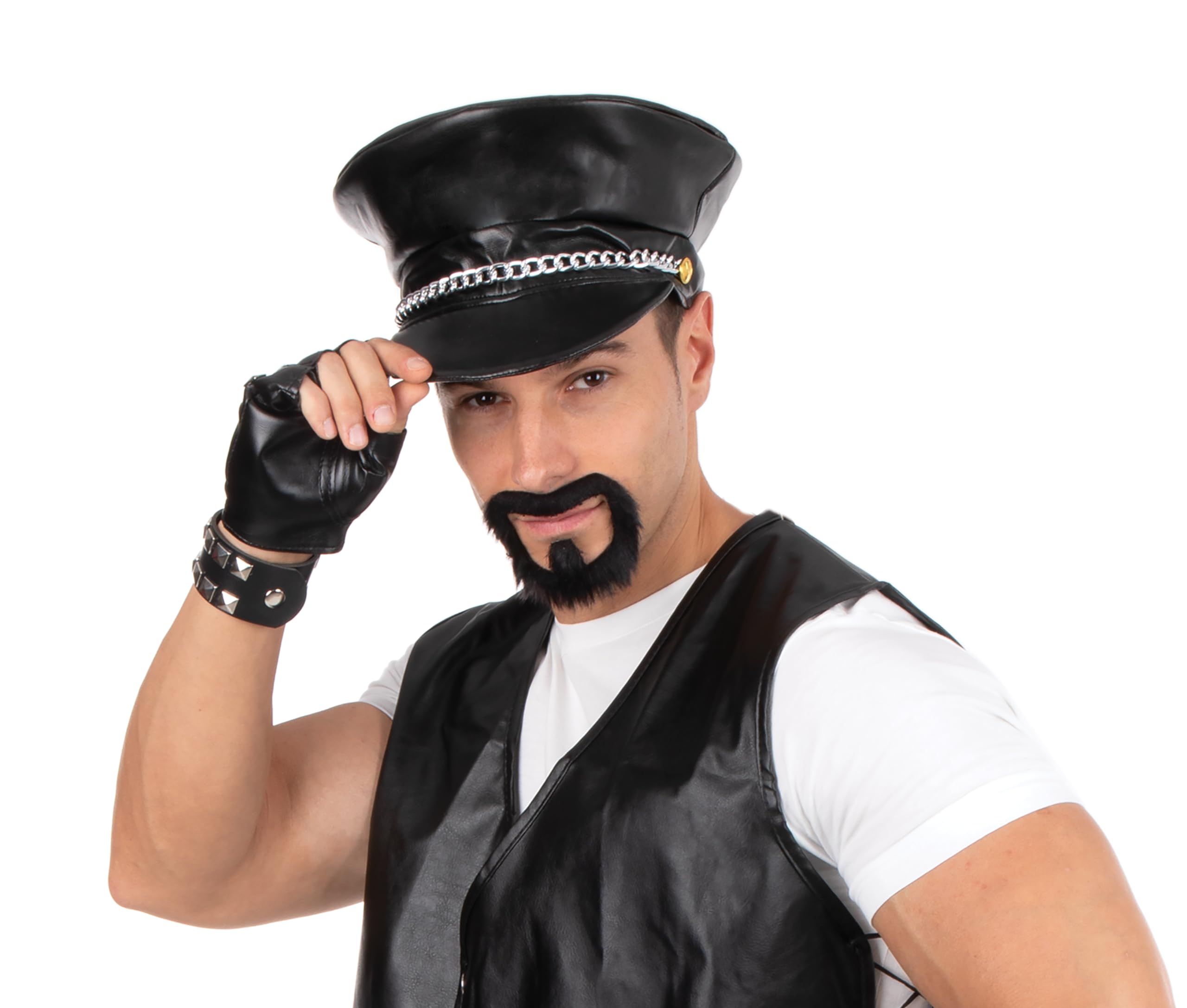 p-tit-clown-schnurrbart-biker-schwarz-kost-m-accessoire image 2