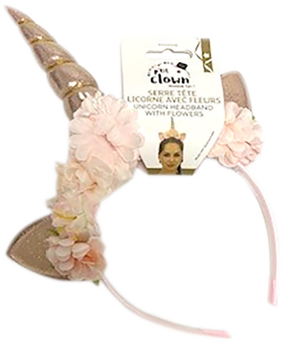 ptit-clown-23821-haarreif-einhorn-mit-blumen-rosa image 4