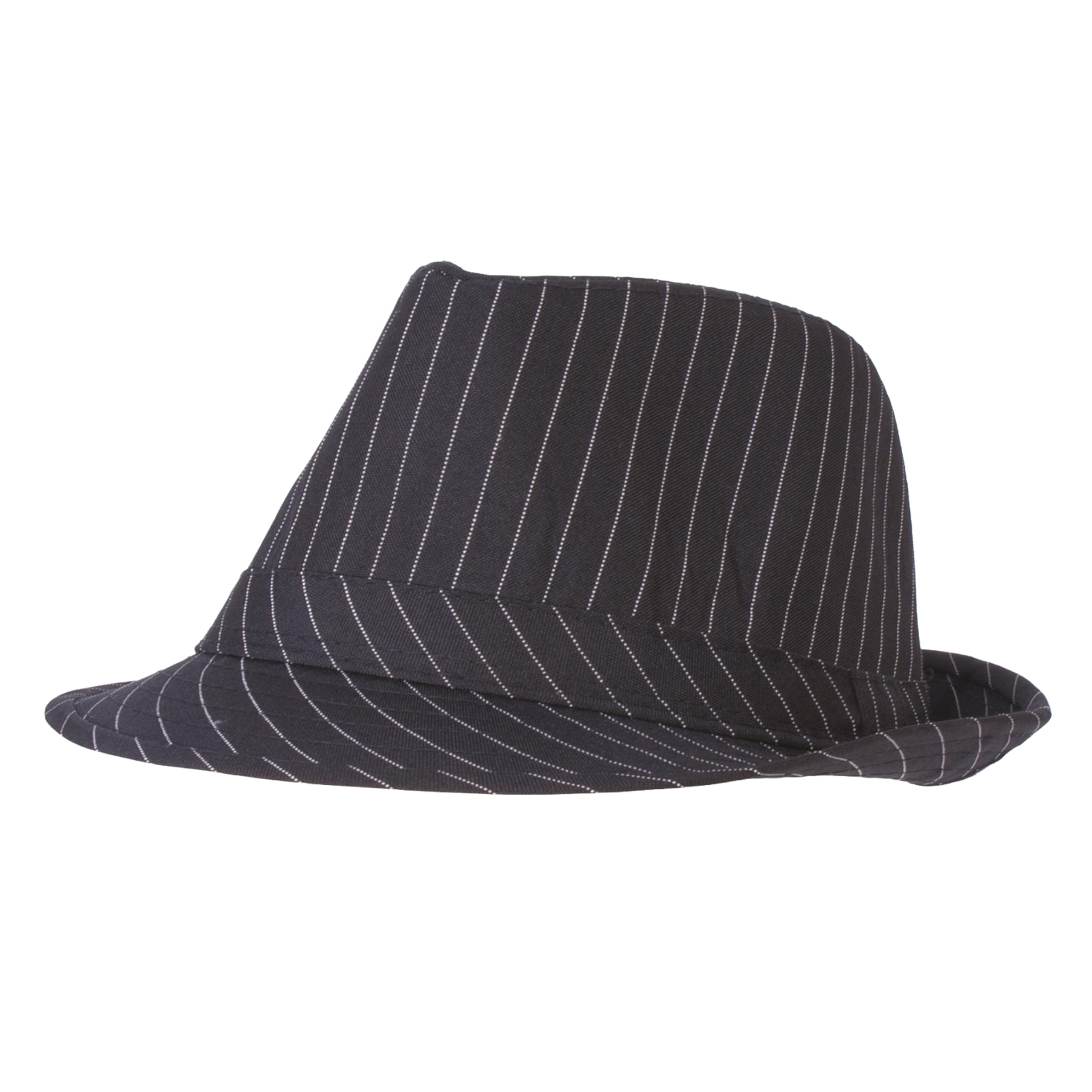 p-tit-clown-hut-stoff-borsalino-fedora-schwarz-wei-gestreift-erwachsene image 3