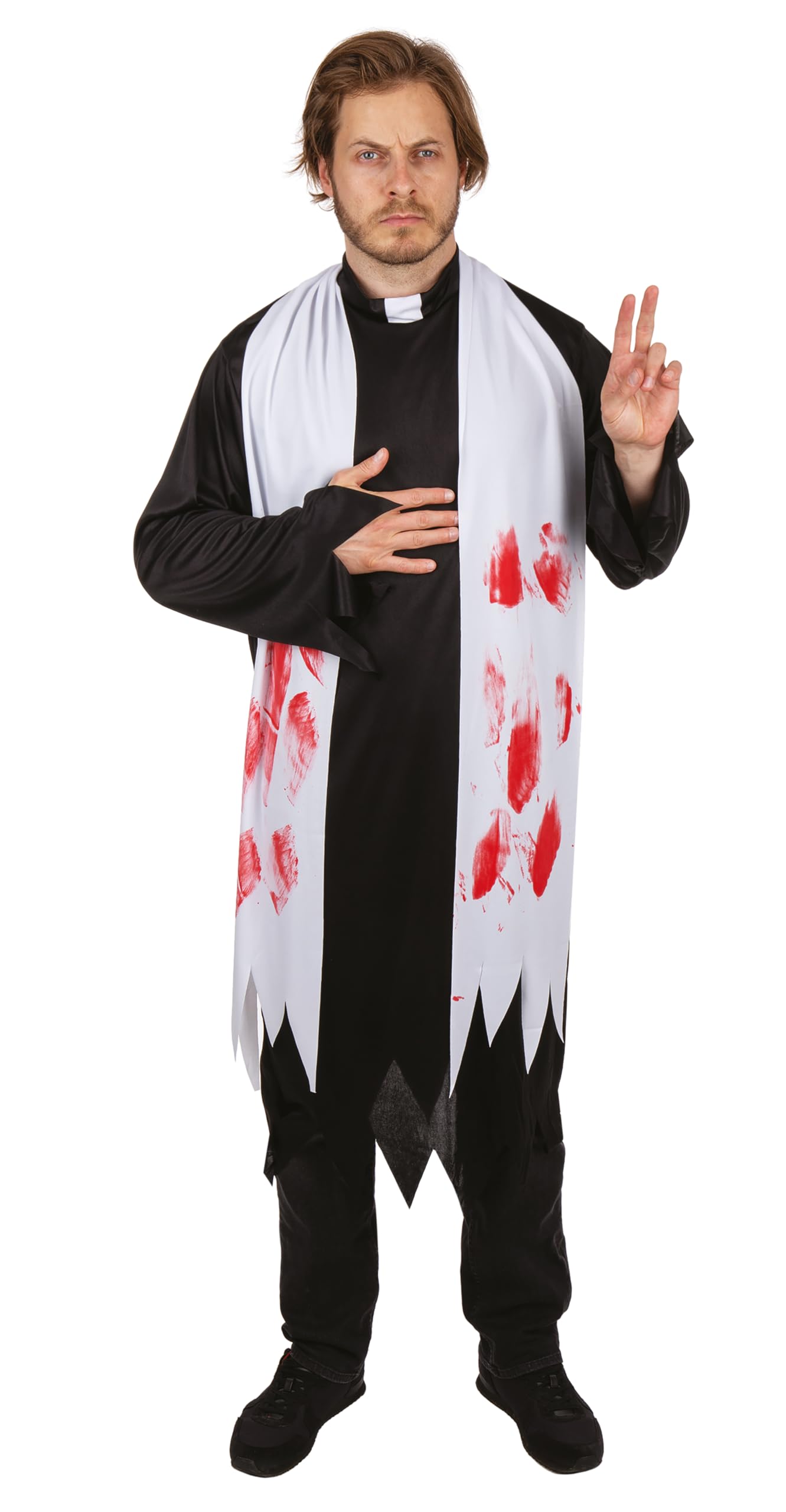 ptit-clown-blutiges-priesterkost-m-f-r-erwachsene-mit-stola image 1