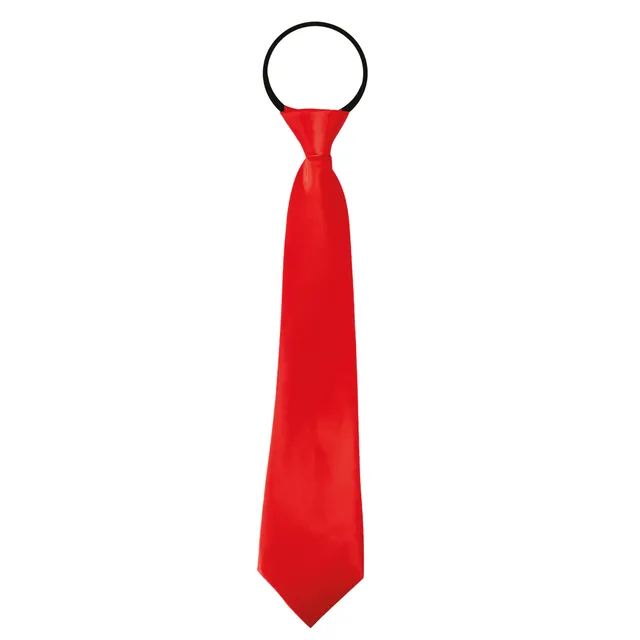 ptit-clown-cravate-krawatte-satin-rot-mit-gummizug image 1