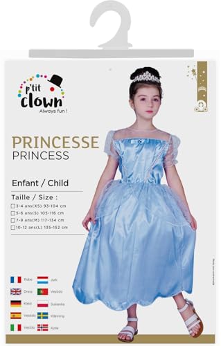 p-tit-clown-prinzessinnen-kost-m-kinder-blau-10-12-jahre-karnevalskleid image 7
