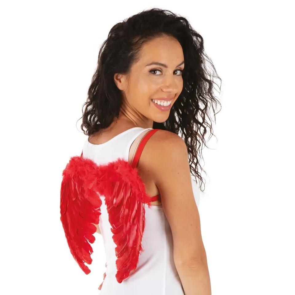 ptit-clown-91123-engelsfl-gel-federn-rot-40x32-cm-damen image 1