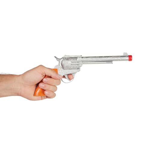 ptit-clown-cowboy-revolver-spielzeugpistole-28-cm-silber-braun image 6