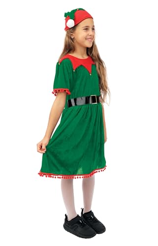 ptit-clown-wichtelkost-m-m-dchen-mit-g-rtel-und-gl-ckchen-m-tze-gr-n image 7