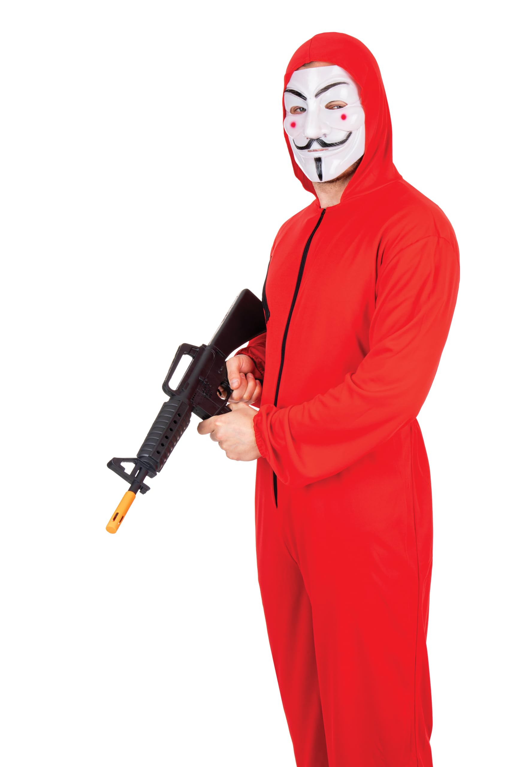 ptit-clown-kost-m-r-uber-erwachsene-unisex-roter-overall-mit-kapuze-aus-polyeste image 2