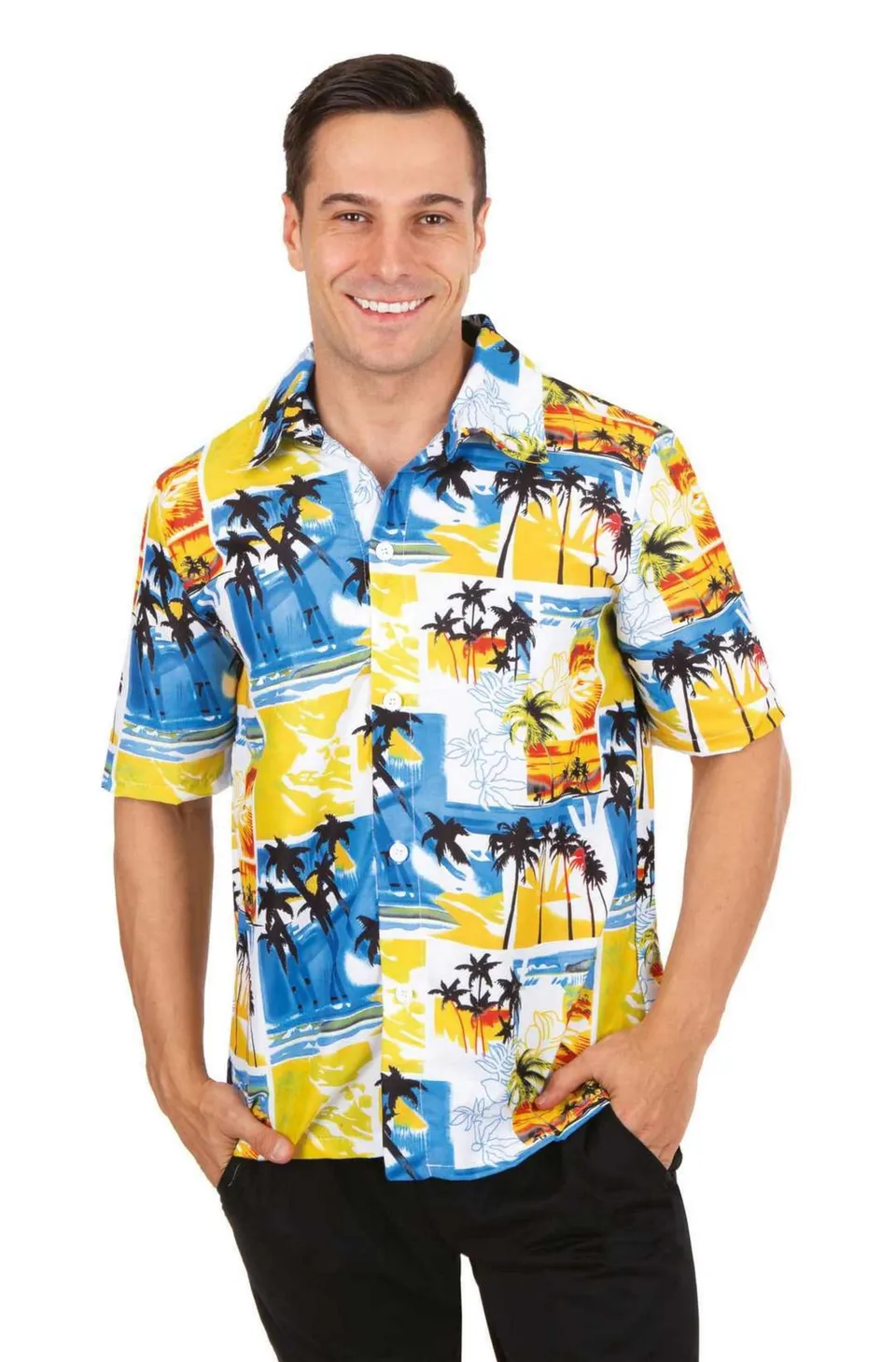 p-tit-clown-hawaii-hemd-herren-mehrfarbig-s-m-sommer-kost-mhemd image 1
