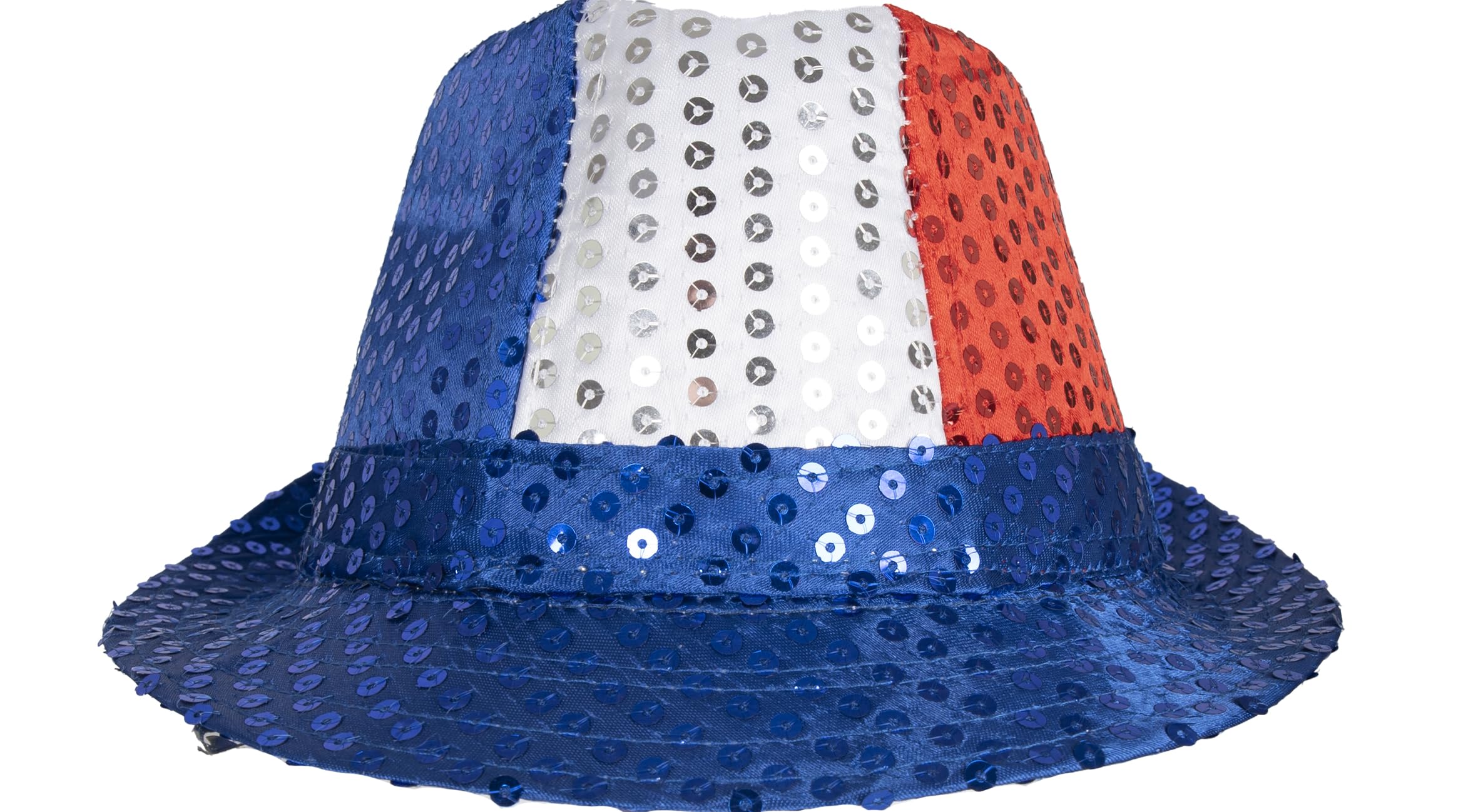 ptit-clown-frankreich-borsalino-hut-blau-wei-rot-mit-pailletten-polyester image 5