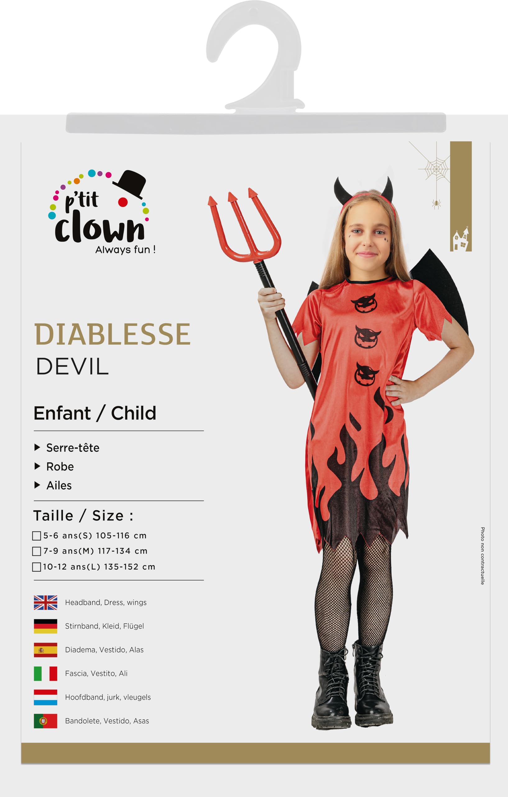 p-tit-clown-teufelin-m-dchenkost-m-rot-schwarz-halloween image 3