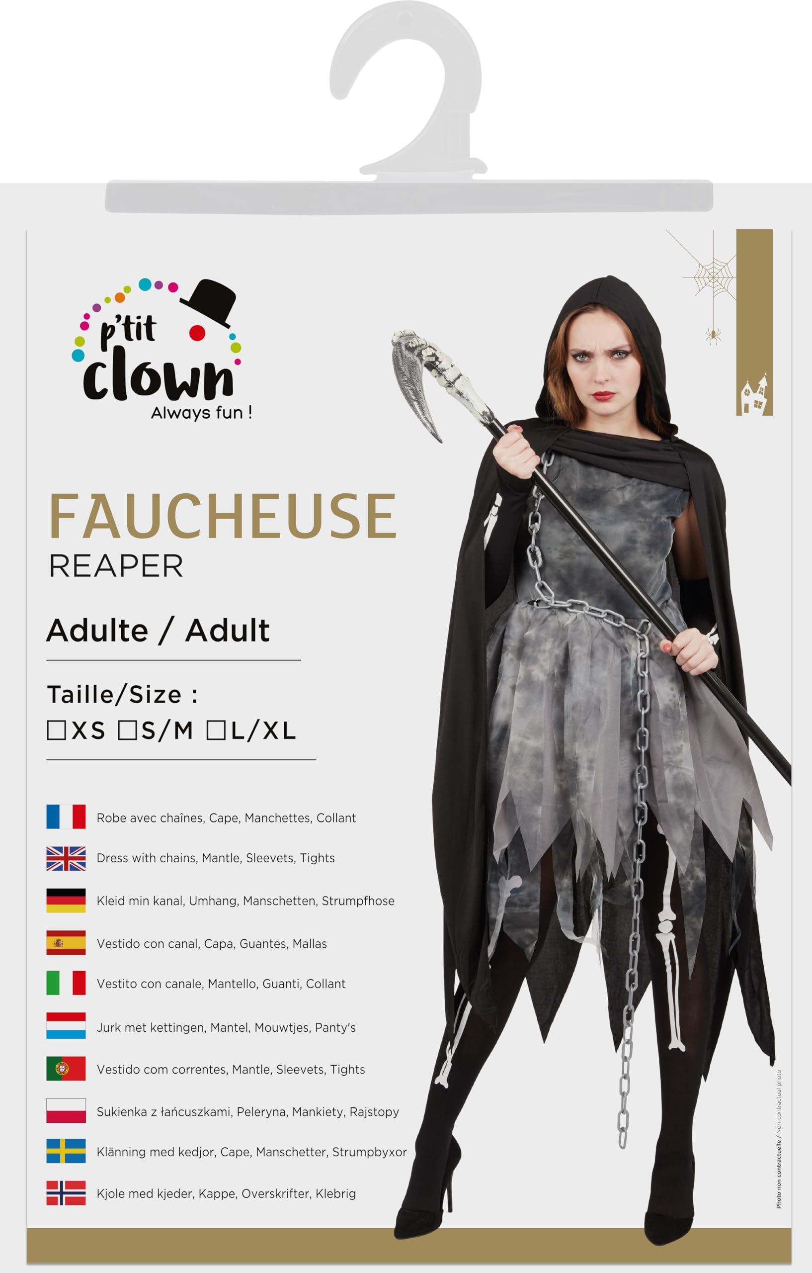 p-tit-clown-sensenmann-kost-m-damen-s-m-skelett-halloween-cosplay image 5