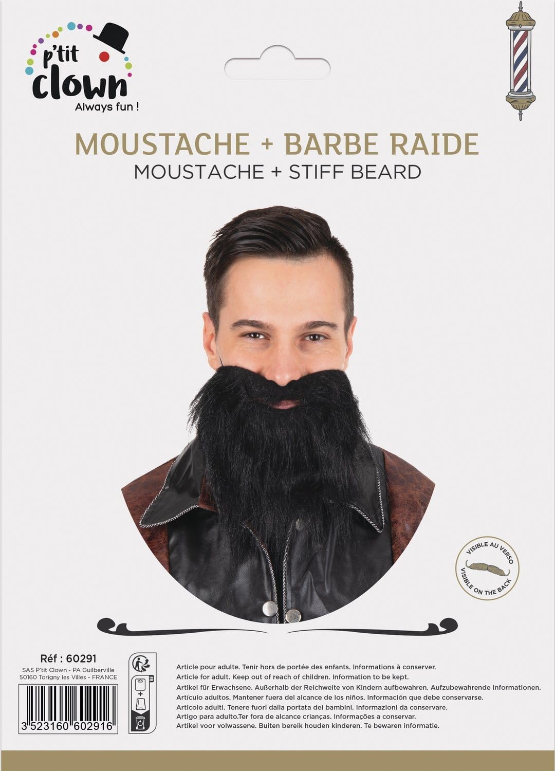 p-tit-clown-blackbeard-vollbart-glatt-schwarz image 3