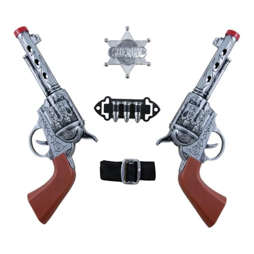 p-tit-clown-cowboy-kit-kost-m-set-mit-2-revolvern-g-rtel-und-sheriffstern image 4