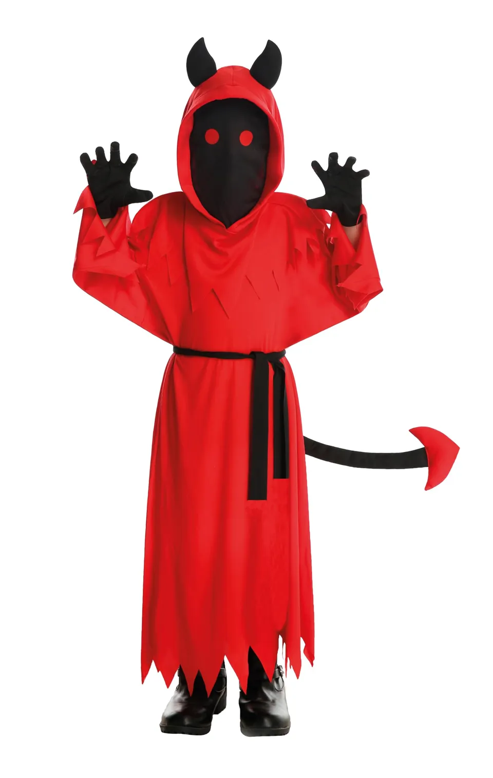 p-tit-clown-teufel-kinderkost-m-rot-maskiert-karneval image 1
