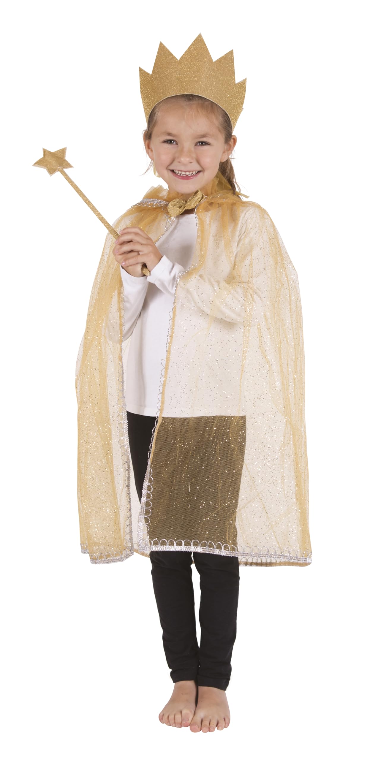ptit-clown-zubeh-r-set-glitzerprinzessin-m-dchen-einheitsgr-e-gold image 2