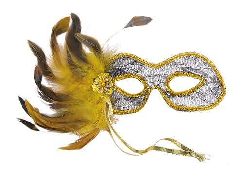 ptit-clown-loup-dentelle-et-plumes-augenmaske-spitze-mit-federn-multicolor image 8